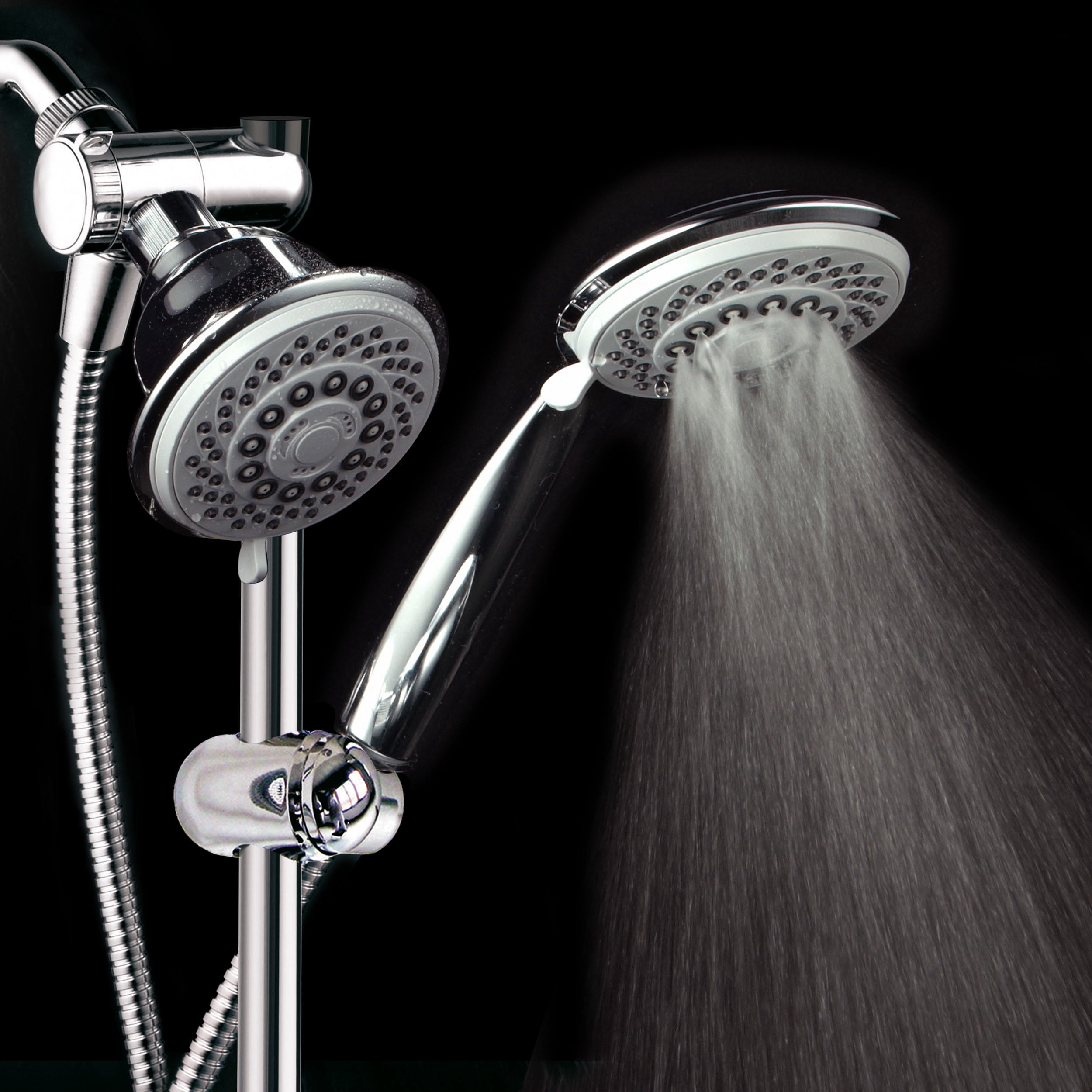 HotelSpa 30-Setting, 3-Way Fixed/Handheld Shower Head Combo, Chrome