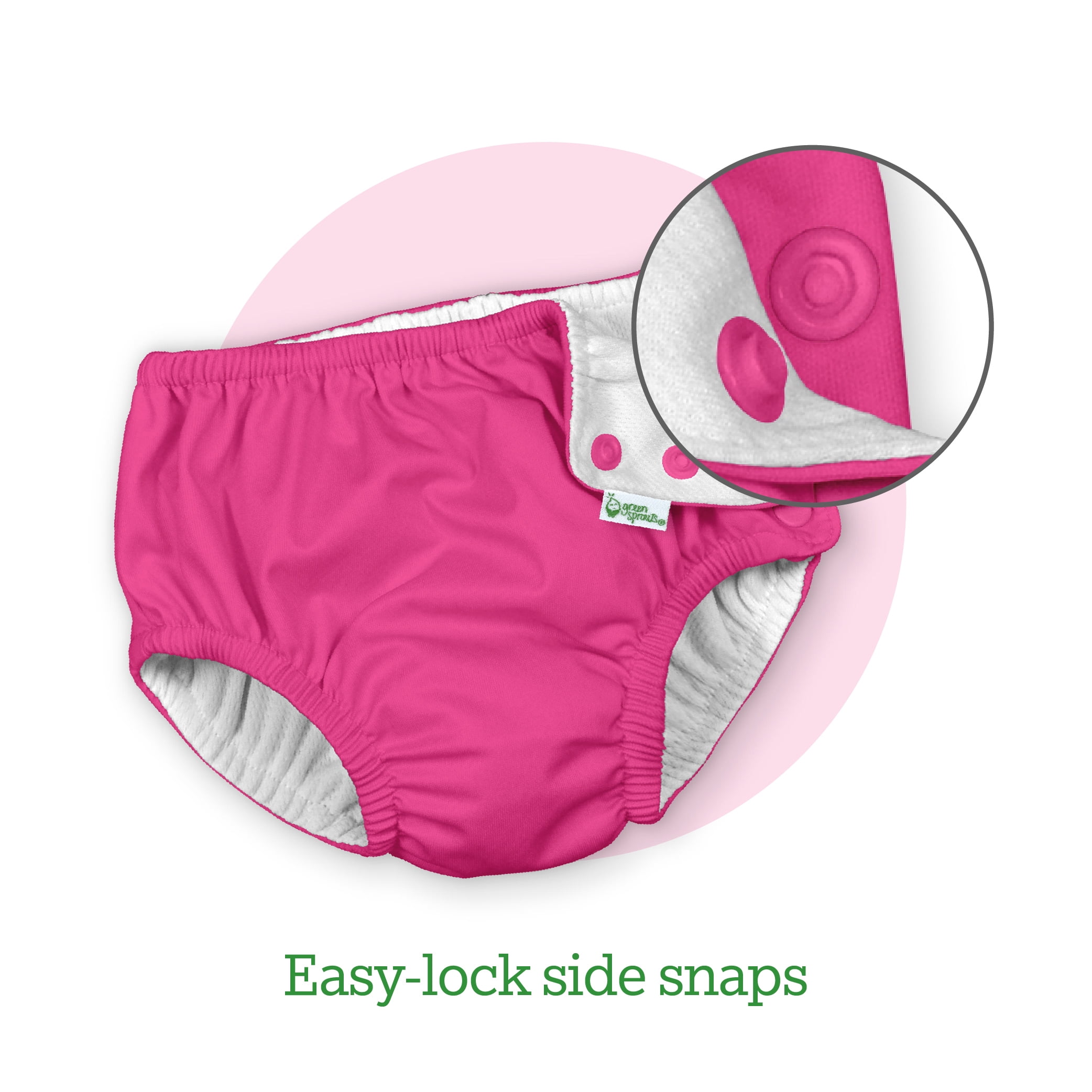 i play 2 Pack Baby Girls Cloth Reusable Swim Diaper 