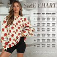 thumbnail image 3 of SCRAWLGOD Christmas Poinsettia Stars White Women's Sweatshirt Casual Crew Neck Sweatshirts Cozy Loose Fit Long Sleeve Pullover Tops with Pockets Fall Winter Clothes, S, 3 of 7