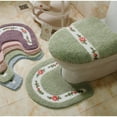 thumbnail image 3 of BeesClover Tapis de Toilette en Forme de U Antidérapant Style Pastorable, 3 of 8