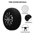 thumbnail image 2 of Gukieu Green Snakeskin Print Car Tire Cover, Adjustable Waterproof and Dustproof Tire Protection Cover, Suitable for SUV, Truck, Van-17 inch, 2 of 6