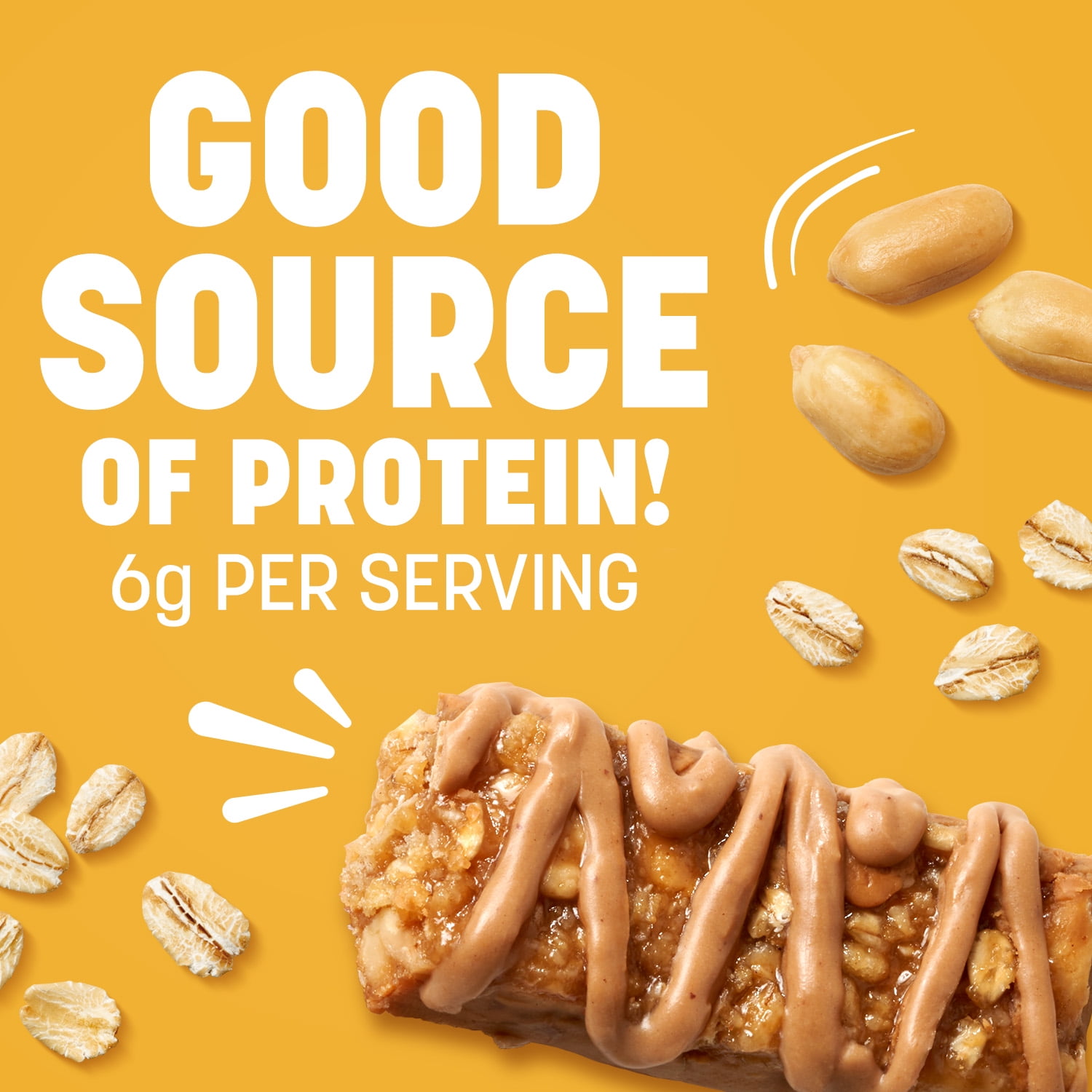 Nutrisystem Peanut Butter Oat Bars, 15 Count, Chewy Breakfast Bars for Weight Loss