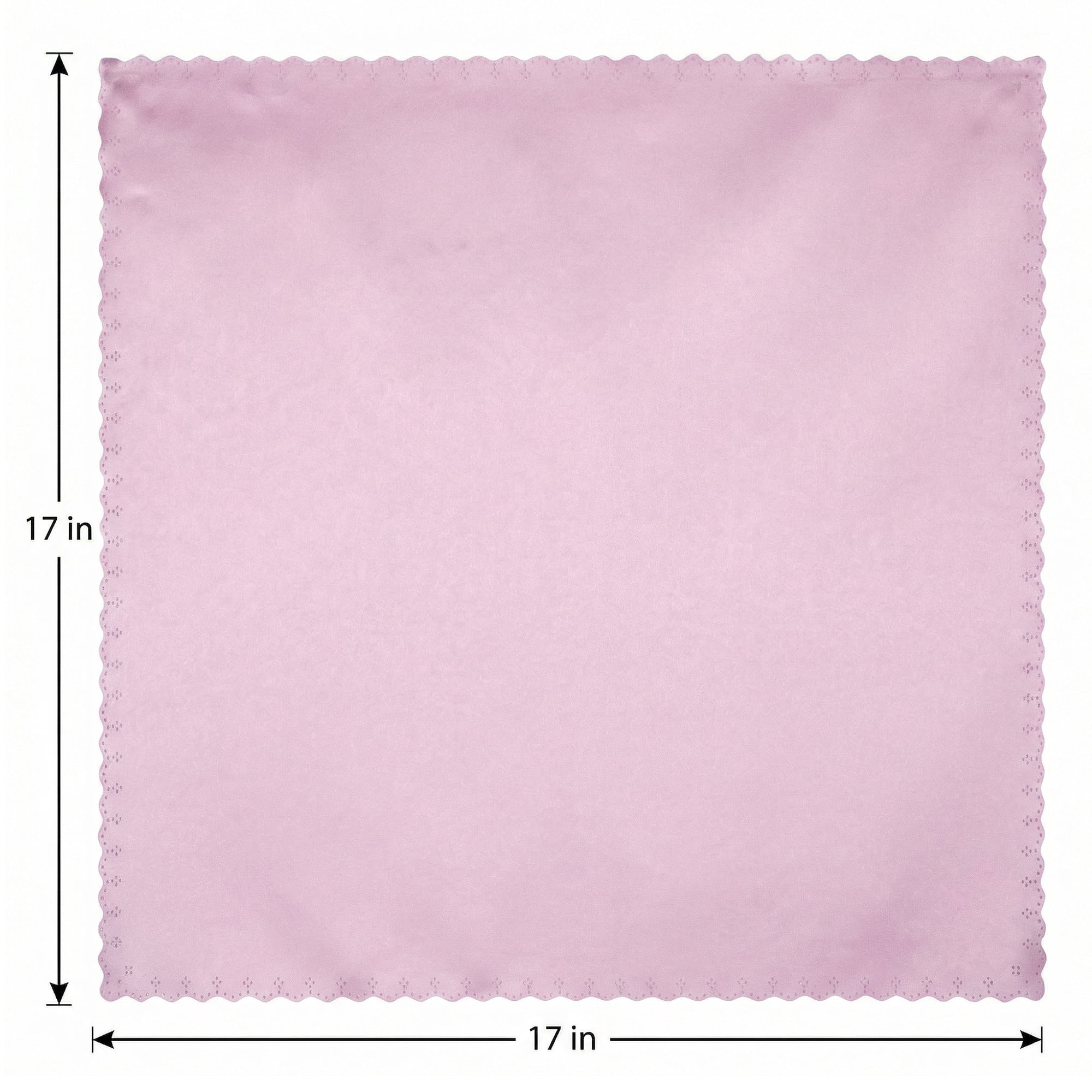 Unique Bargains 12Pcs Satin Washable Cloth Napkins Pink 17x17inch
