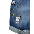 thumbnail image 6 of Kidscool Space Baby & Little Girls Rainbow Animal Embroidered Cuffed Fringe Bottom Denim Shortalls,Blue,3-4 Years, 6 of 6