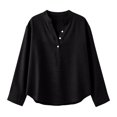 thumbnail image 4 of Cotton Linen Shirts For Women Summer Linen Tops Linen Clothing For Women Gauze Tunic Tops For Women Peasant Tops For Women Linen Shirts For Women Cotton Boho Tops Cute Flowy Tops, 4 of 6
