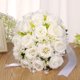 thumbnail image 2 of Qarigey Ramo de satén de boda con cinta de perlas Decoración de mano nupcial Flores decorativas artificiales para celebración de compromiso Ropa, zapatos y accesorios Miscelánea, 2 of 6