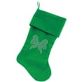 thumbnail image 3 of Christmas Stocking Rhinestone, "Clear Bow", 3 of 5
