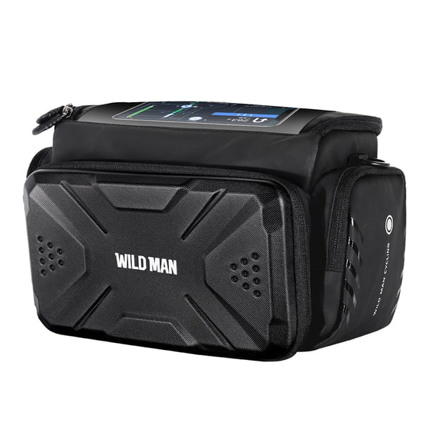 Bolsa de bicicleta JShteea Bolsa de cuadro de tubo delantero impermeable para hombre salvaje carcasa dura EVA