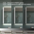 thumbnail image 3 of ANGELES HOME 20"x30" LED Mirrored Bathroom Cabinet, Mirror Medicine Cabinet with Lights, Defogger, Dimmable, Memory function, Outlets & USB, Surface Mounted Only, Left Opening Door, 3 of 12