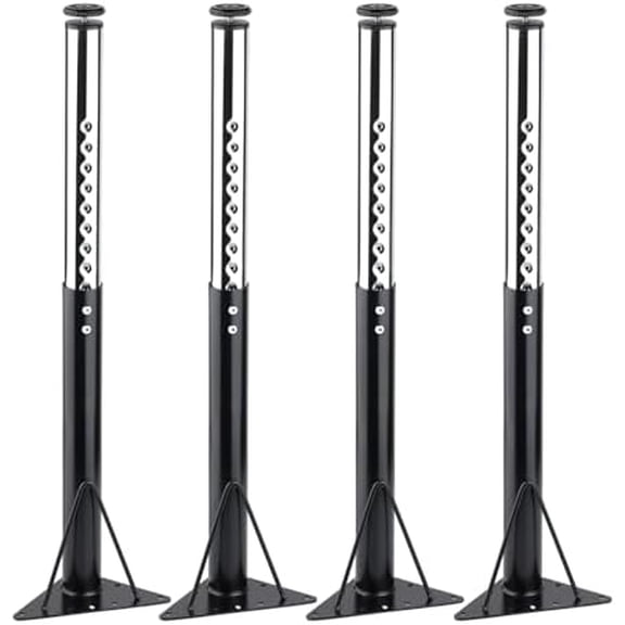 Adjustable Table Legs, 20-30 inch(51-76cm),Ø50/45mm with Screws,Furniture Legs for Office,Home, Kitchen and Classroom Activity Table(4, Black)$$Tools & Hardware Other