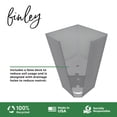 thumbnail image 4 of Bloem Finley 25" Tall Square White Plastic Resin Planter with Drainage Holes for Indoor and Outdoor Gardening, 4 of 5