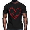 thumbnail image 2 of Camisetas para hombre, camisetas casuales de manga corta con texto "Amor de San Valentín" y "Camisetas con gráficos", 2 of 8