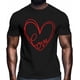 thumbnail image 2 of Camisetas para hombre, camisetas casuales de manga corta con texto "Amor de San Valentín" y "Camisetas con gráficos", 2 of 8