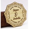 thumbnail image 1 of Custom Engraved Wooden Magnet Personalized Gift 50 Rustic Wedding Save the Date Wooden Magnet, 1 of 2