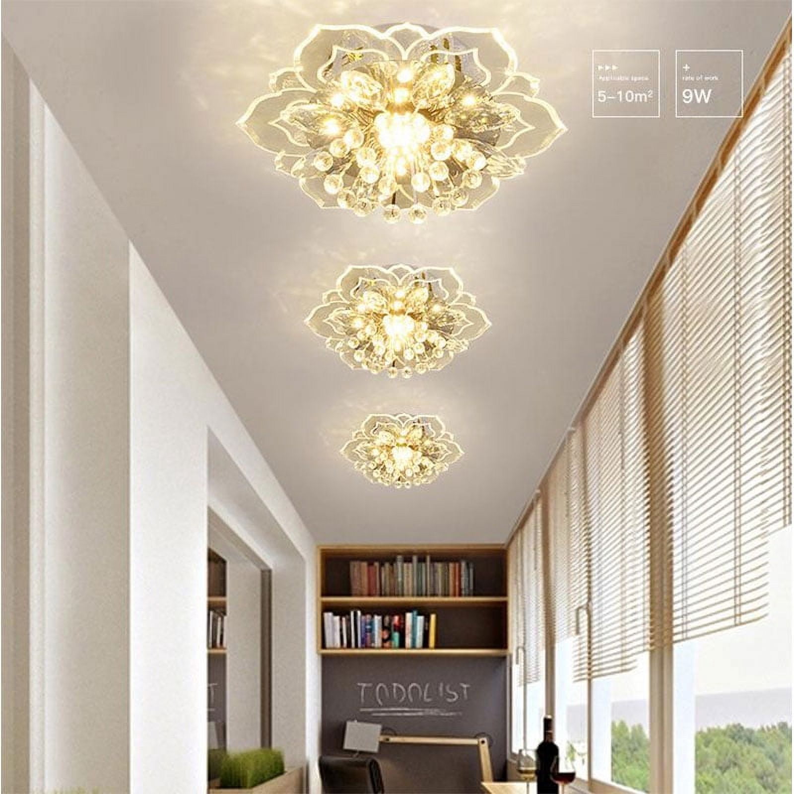 20cm 9W Modern Crystal LED Ceiling Light Fixture Hallway Pendant Lamp Chandelier