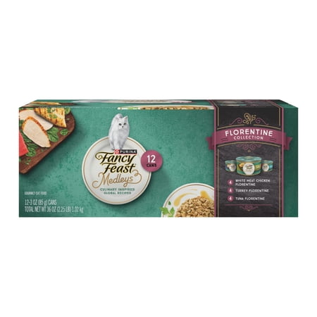 Purina Fancy Feast Medleys Food Wet Cat Food Florentine Collection 3 oz Cans