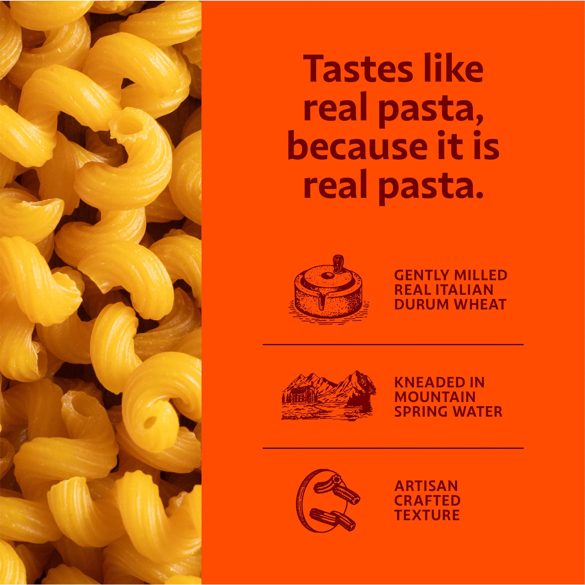 (2 pack) Brami Curly Mac High Protein Pasta, 21g Protein, High Fiber, Shelf-Stable Noodles, 12 oz Box