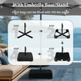 thumbnail image 3 of SUMMIT LIVING 15 FT Double-Sided Solar Patio Umbrella with Base Large Outdoor Umbrella with LED Solar Lights - Smoky Gray, 3 of 9