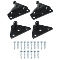 Unique Bargains Car Gas Spring Mounting Bracket 10mm Ball Stud Bracket with 16 Screws Black Set of 4