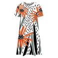 thumbnail image 5 of Viikei Womens Dresses Plus Size Summer,Flowy Chiffon Short Sleeve Dress,Women's Summer Bohemian Print Short Sleeve Beach Dress Knee Length Dress White XXL, 5 of 5
