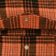 thumbnail image 5 of Hessimy Womens Casual Oversized Flannel Plaid Button Down Long Sleeve Shirts Fashion Blouse Tops with Pocket(Orange,L), 5 of 8