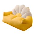 thumbnail image 2 of Loveseat - Puf Creativo De Lino Y Algodón Suave Para Sala De Juegos, Dormitorio, Color Amarillo Y Beige Amarillo Beige, 2 of 8