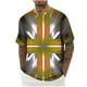 thumbnail image 1 of Mens Camisas de Manga Corta Impresión Casual Deportes Cuello Redondo Blusa, Poliéster Ligero para la Primavera Verano Al Aire Libre Uso Diario, 1 of 4