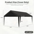 thumbnail image 2 of Pakunoda 12' X 20' Carport Canopy Replacement Cover, Portable Car Garage Shelter Party Top Tent with 34PC Ball Bungees, Grey (Only Cover, Frame Not Included), 2 of 8