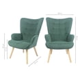 thumbnail image 3 of Sillón Individual Top Living para Sala Comedor con Capitoné de Terciopelo Verde, 3 of 7