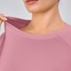 thumbnail image 5 of Camiseta de Manga Corta de Yoga para Mujeres Color Sólido Moda Casual Respirable Apretado Deportivo de Alta Elasticidad Camiseta de Carrera de Manga de Raglan Cuello Redondo Top de Manga Corta de Muj, 5 of 9