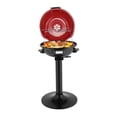 thumbnail image 2 of Electric BBQ Grill with Stand, Portable Double Layer Indoor/Outdoor Electric Grill for Indoor & Outdoor Use, 1600W, Red, 2 of 9