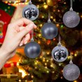 thumbnail image 4 of WJSXC Christmas Balls, 12Pcs 2.36 Inch Silver Christmas Balls Hanging Ornaments Shatterproof Delicate Baubles Set, for Home Holiday Party Xmas Tree Decoration Gifts, 4 of 10
