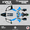 Blue, variant on Kalair GFX Graphics Kit for Kawasaki KX450F (2019-2023) Viper Series
