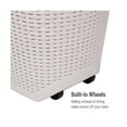 thumbnail image 5 of Mind Reader 60L Rolling Laundry Hamper, Clothes Basket, Wheels, Plastic, 29.25"H, Ivory, 5 of 10