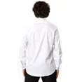 thumbnail image 6 of Men's Solid White Dress Shirt Stretch Cotton Tailored Slim Fit Long Sleeve Spread Collar Non Iron Button Down (US, Neck Sleeve, 14, 14.5, 32, 33, White French Cuff), 6 of 7
