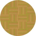 thumbnail image 1 of Ahgly Company Indoor Round Patterned Deep Yellow Area Rugs, 7' Round, 1 of 6