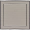thumbnail image 1 of Unique Loom Extérieur Frontière Solide Tapis Tonal 6' x 6' Carré Gris/gris Foncé, 1 of 1