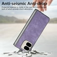 thumbnail image 5 of for Google Pixel 9 Pro Fold / Fold 2 Case, Classic PU Leather Case with Flip Cover Ultra-Thin Shockproof Drop Protective Anti-falling Lightweight Folding Phone Case Cover - Purple, 5 of 11