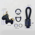 thumbnail image 5 of AOOOWER Elegant Leather Keychain Horse Keyring Car Key Chain Pendant for Men and Women, 5 of 21