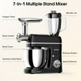 thumbnail image 6 of Honinst 7-IN-1 Multifunctional Stand Mixer, 6.5 QT 8-Speed Tilt-Head Kitchen Mixer, Electric Food Mixer with Meat Grinder, Juice Blender, Dough Hook, Beater, Whisk, Bowl for Most Home Cooks, 6 of 8