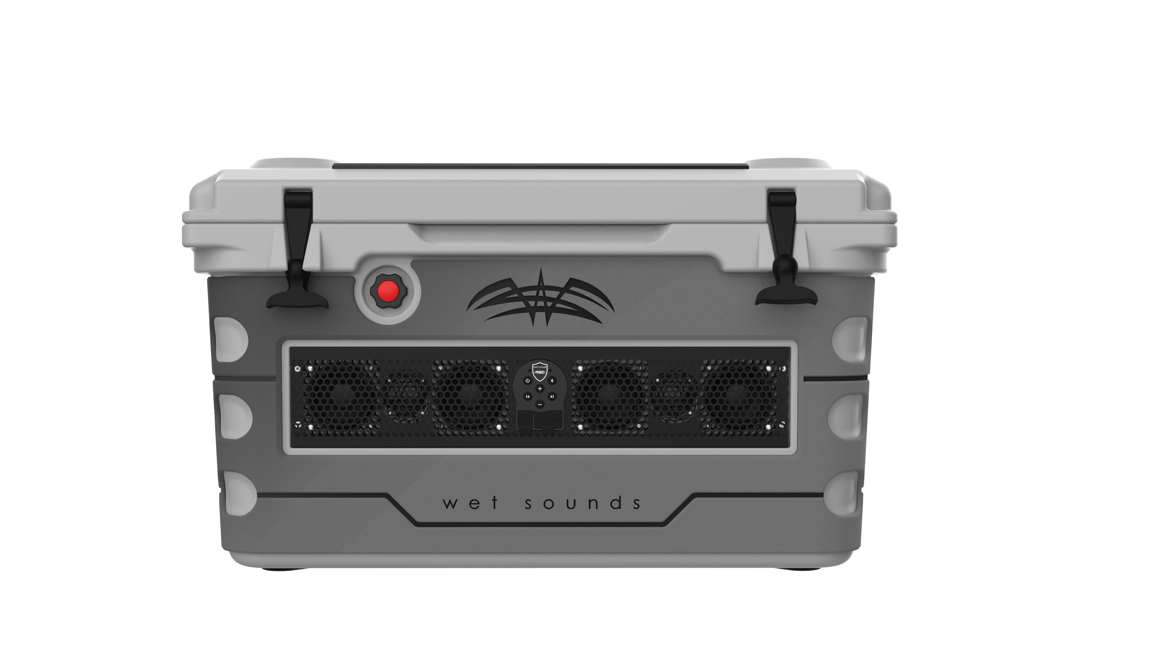 Wet Sounds Stealth SHIVR-55-GRY Gray High Output Audio Cooler Speaker System  Full Gator Step Kit Gray Over Black