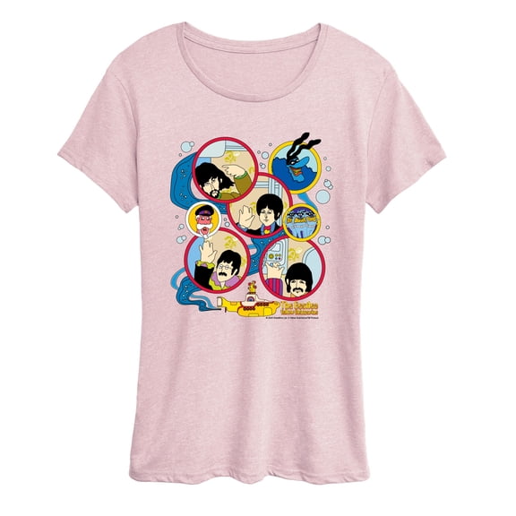 The Beatles - Yellow Submarine Circles - Women's Short Sleeve Graphic T-Shirt