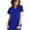Blue, variant on Solid Color Medical Uniform Nurses Uniforms for Women's Loose Short Sleeve Breathable Nurse Uniform S-2XL