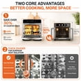 thumbnail image 5 of HYSapientia 24QT Dual Zone Air Fryer Oven With Rotisserie,10-in-1 Full Stainless Steel Air Fryer Toaster Oven 1800W For Family Cooking, 5 of 12