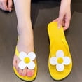 thumbnail image 2 of Yuanlong Womens Flip Flops Flower Decoration Thong Sandals Flat Casual Beach Open Toe Everyday Wear Footwear, 2 of 9