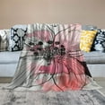 thumbnail image 2 of Fenyluxe Flower Dot Design Silk Screen Print Throw Blanket Flannel Hand/Machine Wash Soft Plush Blankets for All Seasons 50x60in, 2 of 6