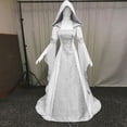 thumbnail image 2 of Vestido de novia sencillo de estilo retro medieval para mujer, túnica con capucha de 4 colores, vestido de cosplay, 2 of 4