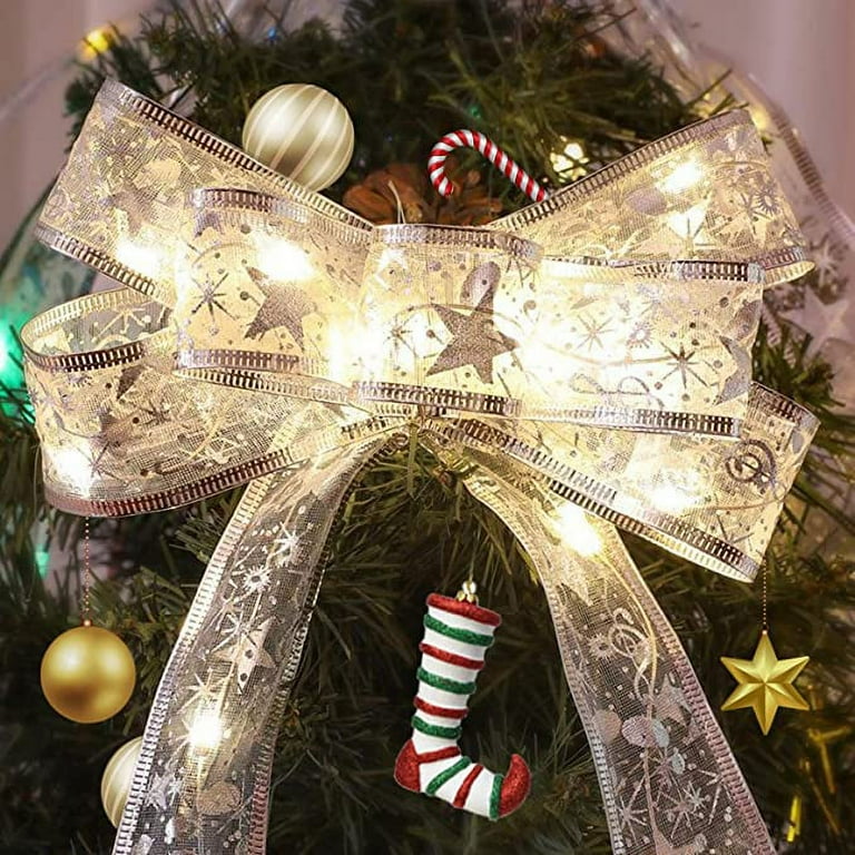 Ribbon christmas decorations deals