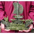 thumbnail image 4 of Collect Green Jade Hand-carved Boat Statue Sculpture, Jade Carving Beautiful Lifelike Ship's Jinbao Lucky Stone Crystal Boat Statue, 4 of 5