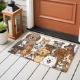 thumbnail image 5 of Cute Dag Washable Small Entryway Area Rugs 2'x3', Brown Puppy Claws Bones Cartoon Animal Abstract Low Pile Throw Rug Non-Slip Sturdy Edge Binding Carpet for Front Door Floor Room Entry, 5 of 9